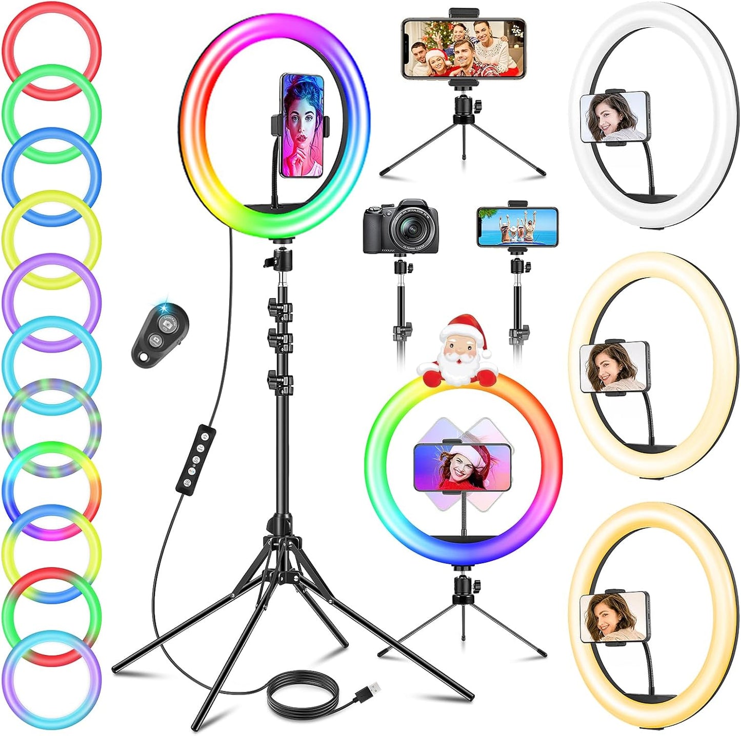 Ringlicht mit Stativ & Handyhalter