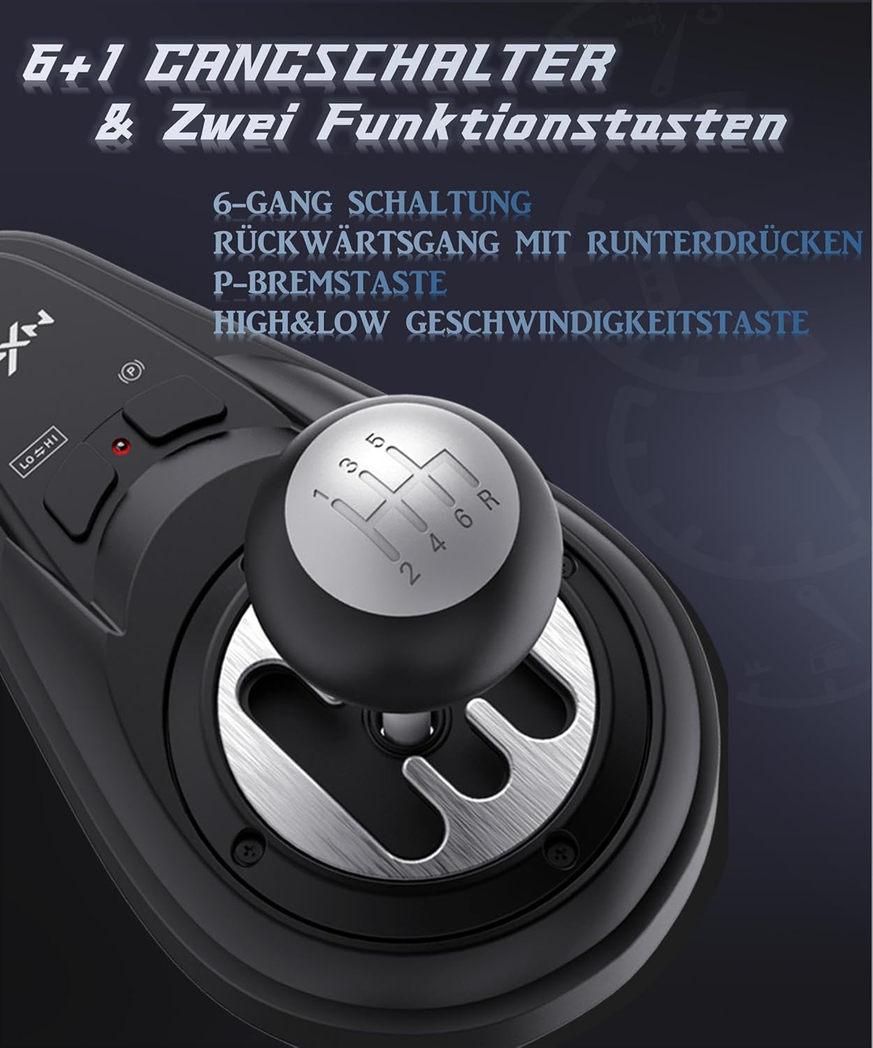 A7 Schalthebel mit 6+R Gängen