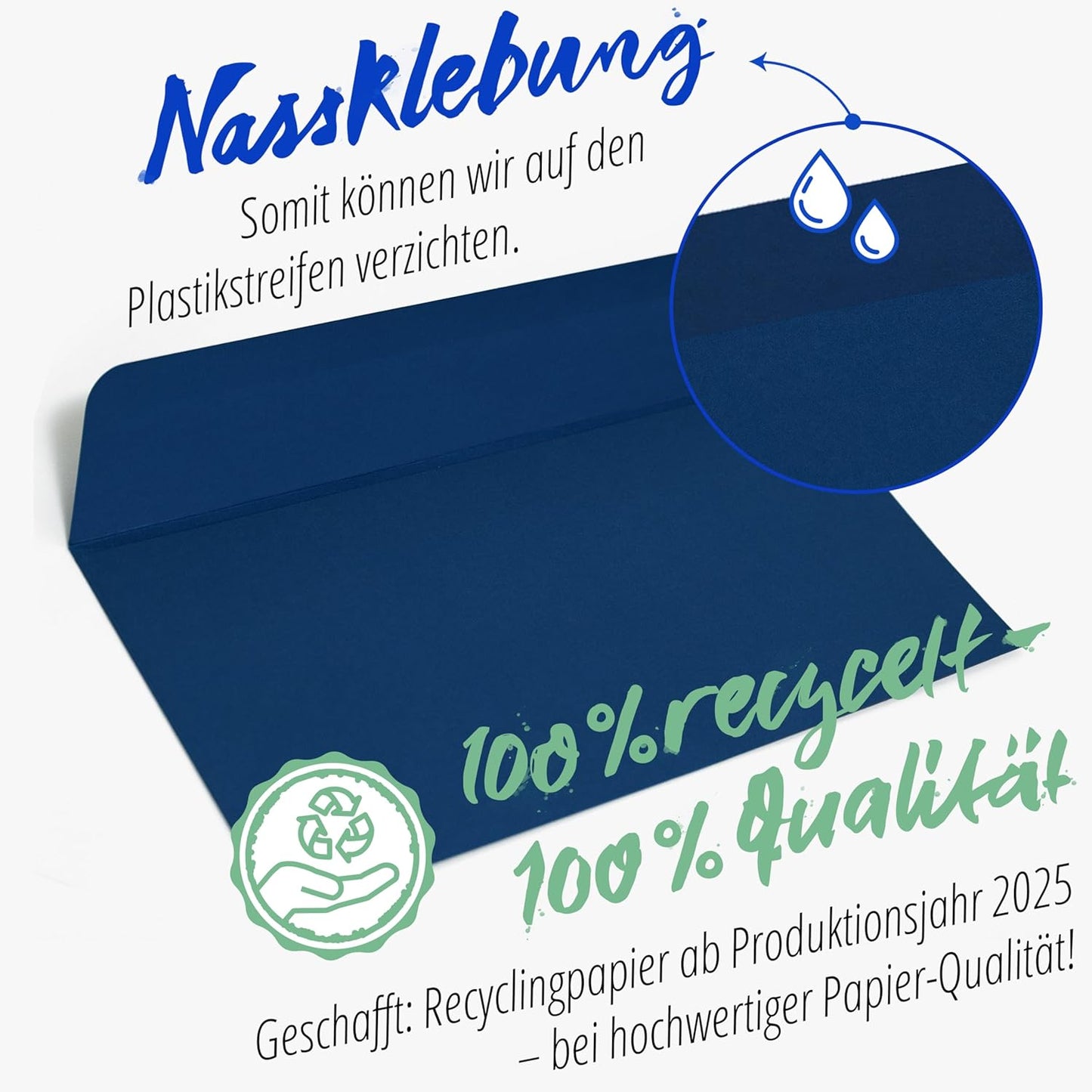 Briefumschläge DIN lang, ohne Fenster, Blueberry Beauty 100 Umschläge