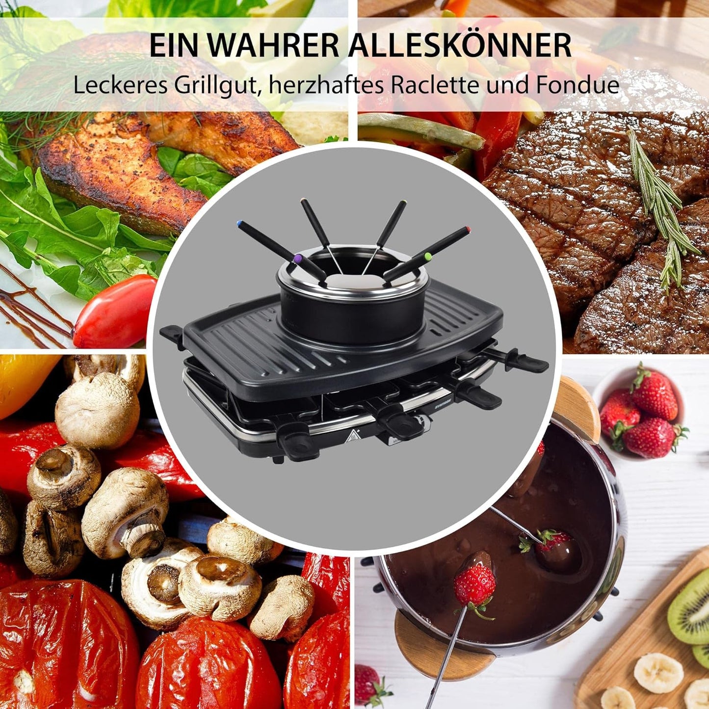 Raclette und Fondue-Set
