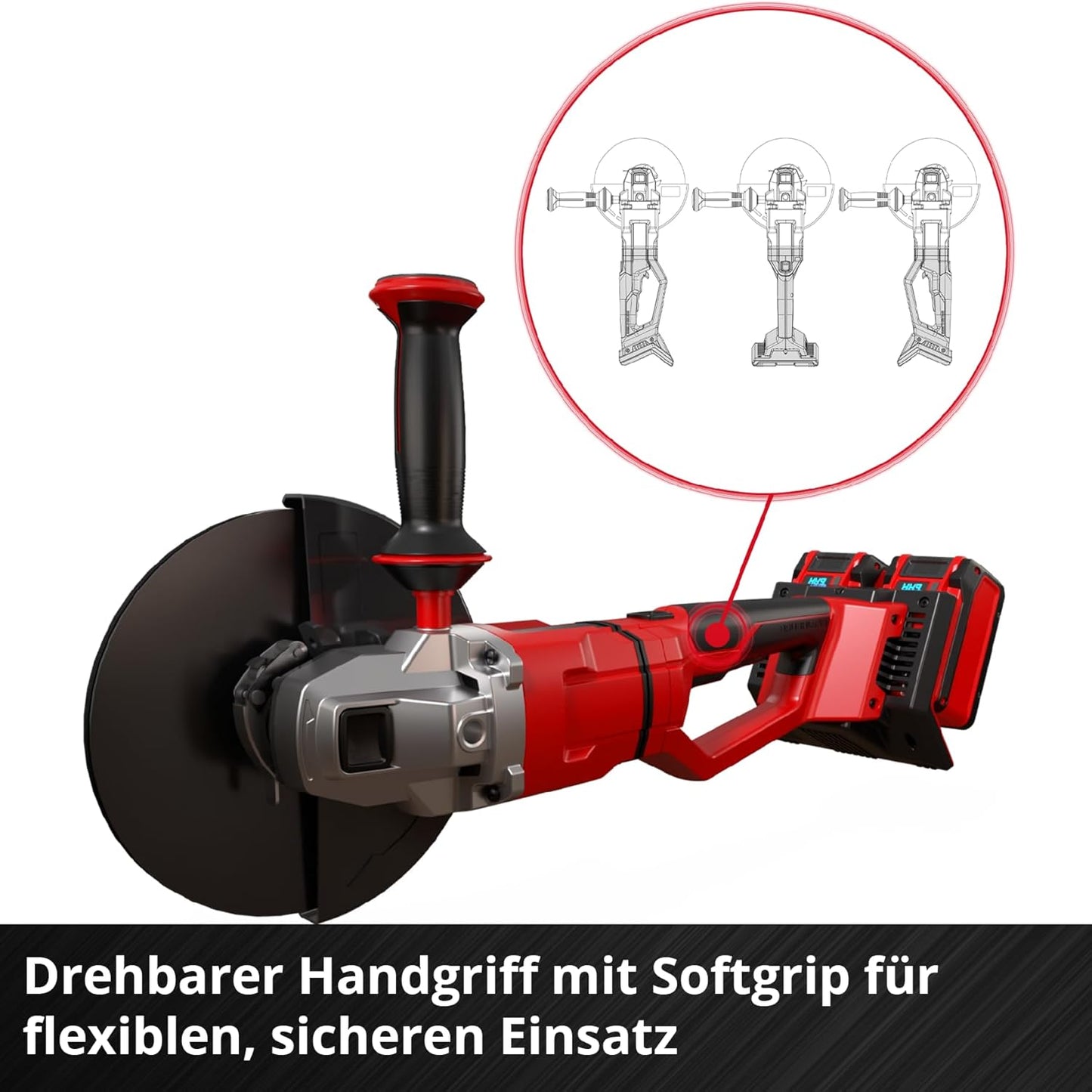 Akku-Winkelschleifer AXXIO 36/230 Q Solo, ohne Akku und Ladegerät, ohne Trennscheibe