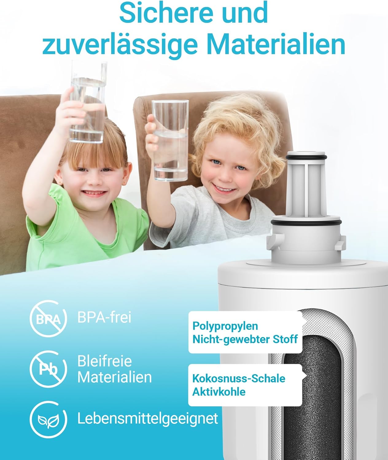 Kühlschrank-Wasserfilter-Set (2 Stück), 2 Count (Pack of 1)