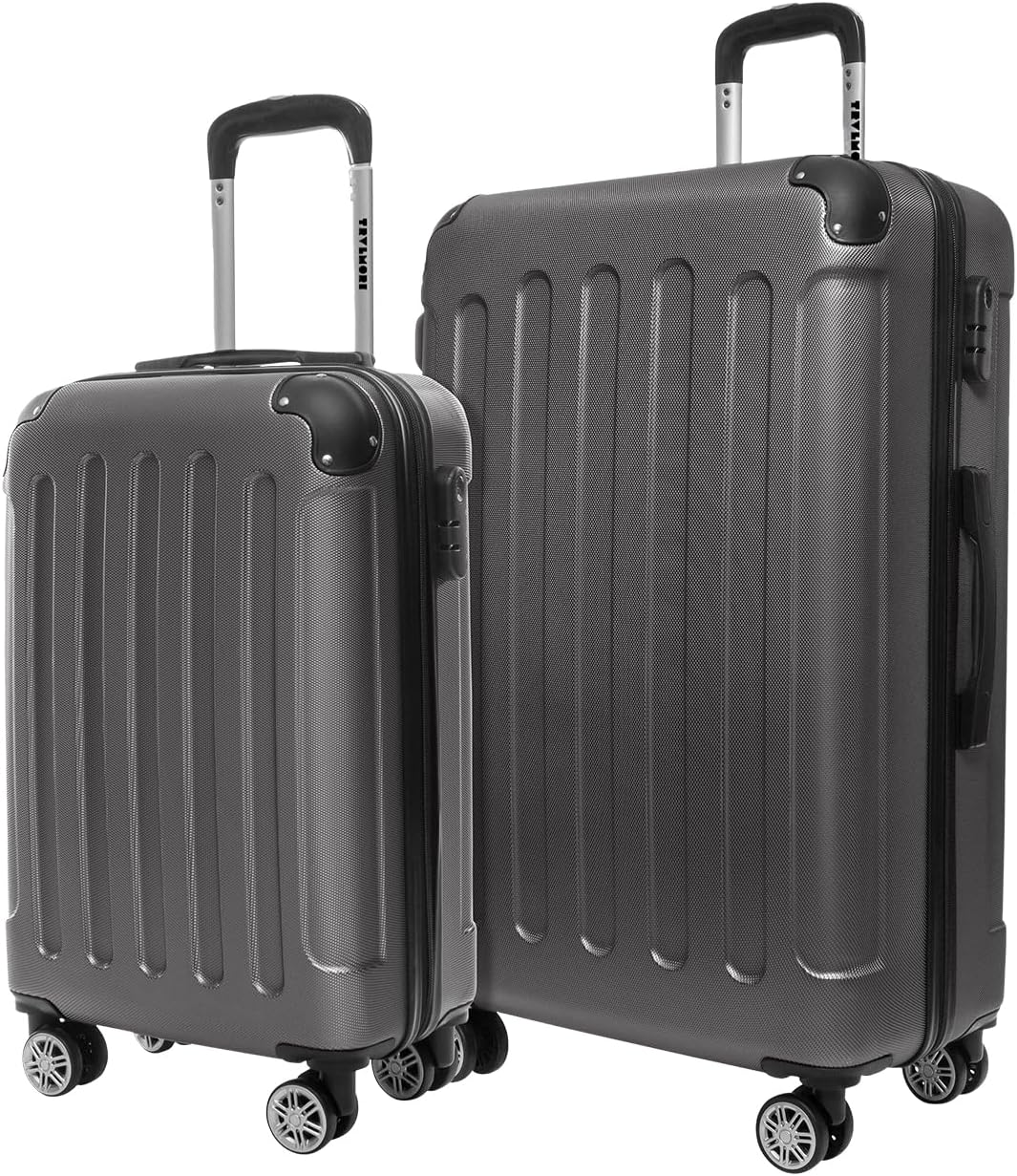 Harteschalenkoffer-Set, Kofferset 2 teilig|Grau