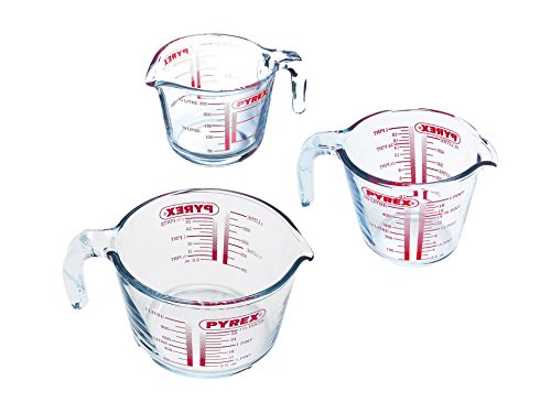 3-teiliges Set Messkrüge aus Glas, Set of 3: 0.25 L, 0.5 L, 1 L