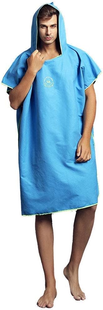 Surf Poncho mit Kapuze, Blau