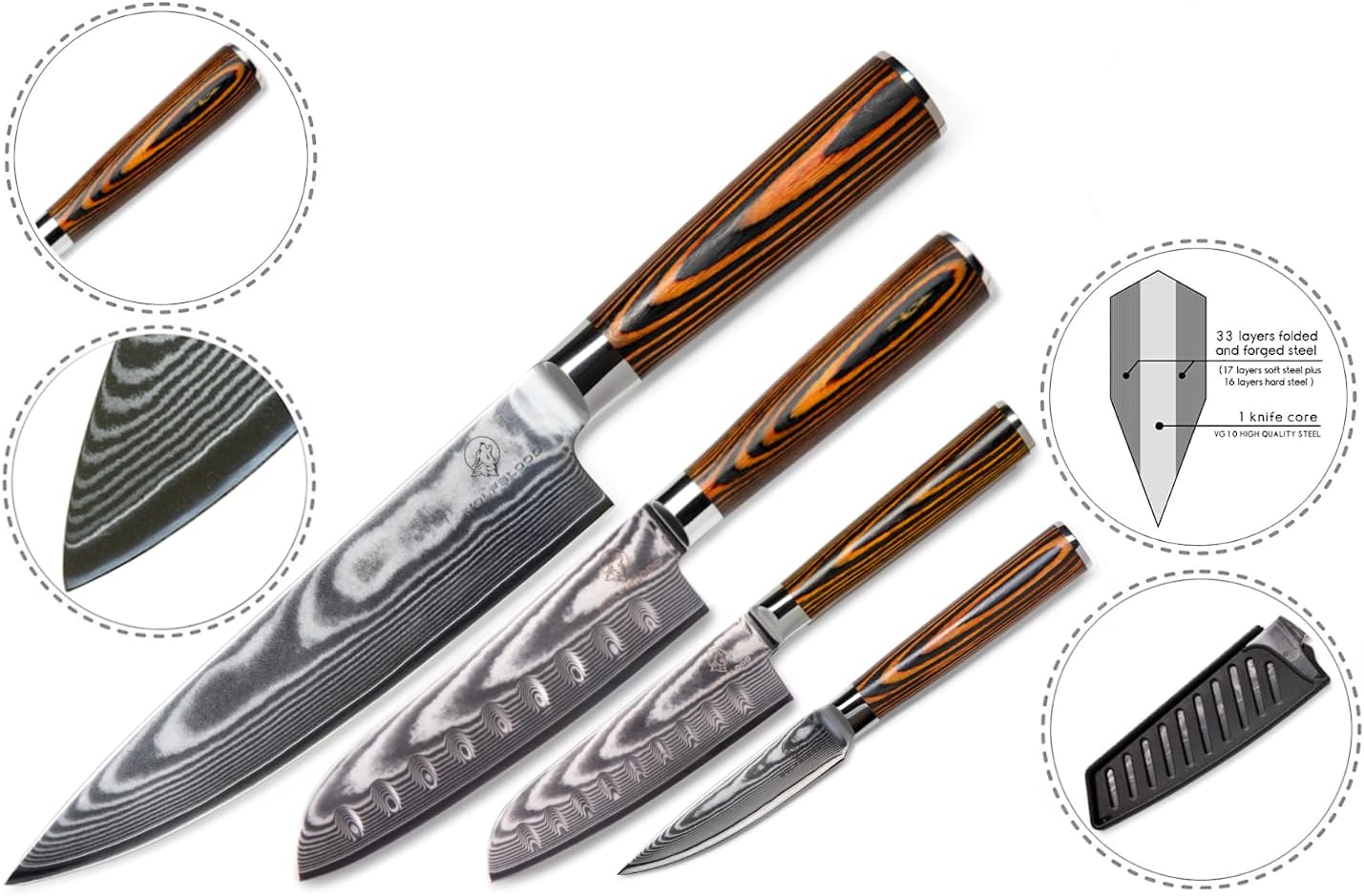 Damastmesser-Set