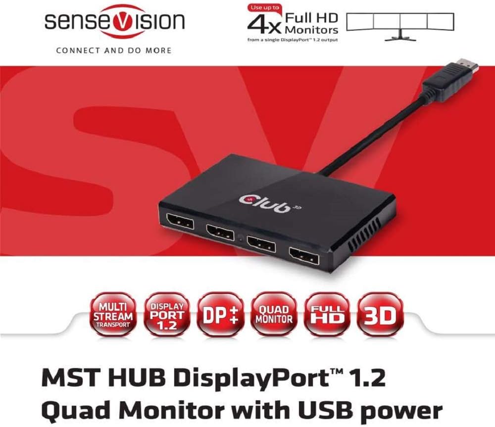 Multi Stream Transport Hub DisplayPort Adapter, Multi Stream Transport (MST) Hub DisplayPort