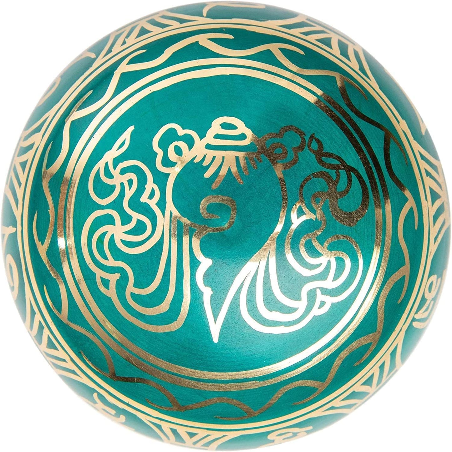 Tibetisches Klangschalen-Set mit Tasche, Turquoise