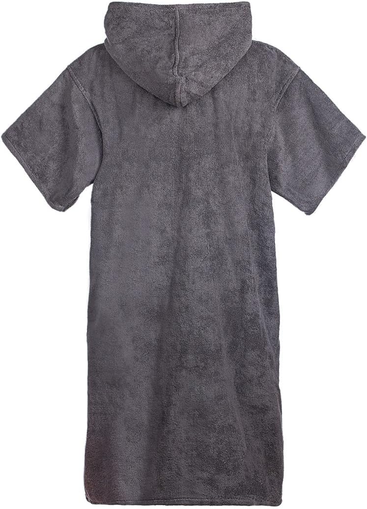 Surf Poncho mit Kapuze, L-XL Grau