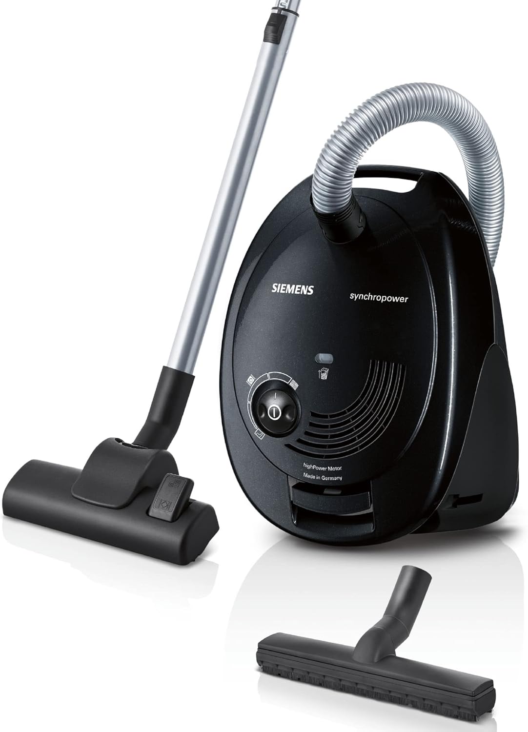 Staubsauger VS06B112A mit Beutel, Schwarz Parquet Düse