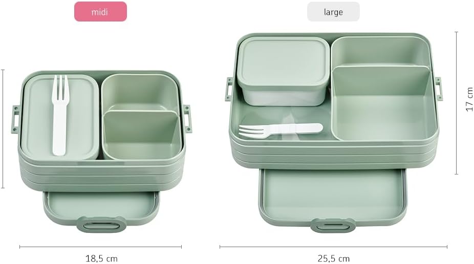 Brotdose mit Bento Box für Snacks & Sandwiches, Medium Keine Personalisierung Weiß