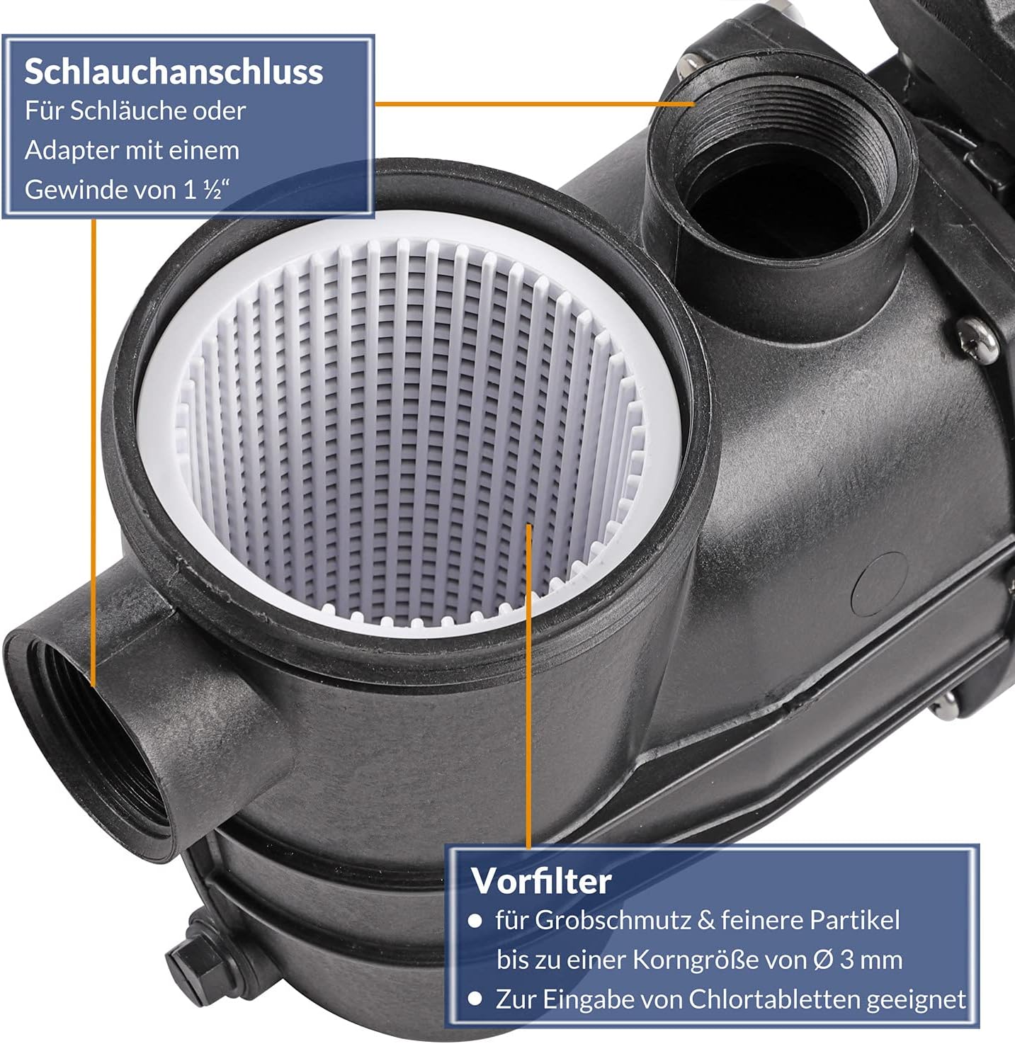 Filterpumpe, 10.980 l/h + Vorfilter