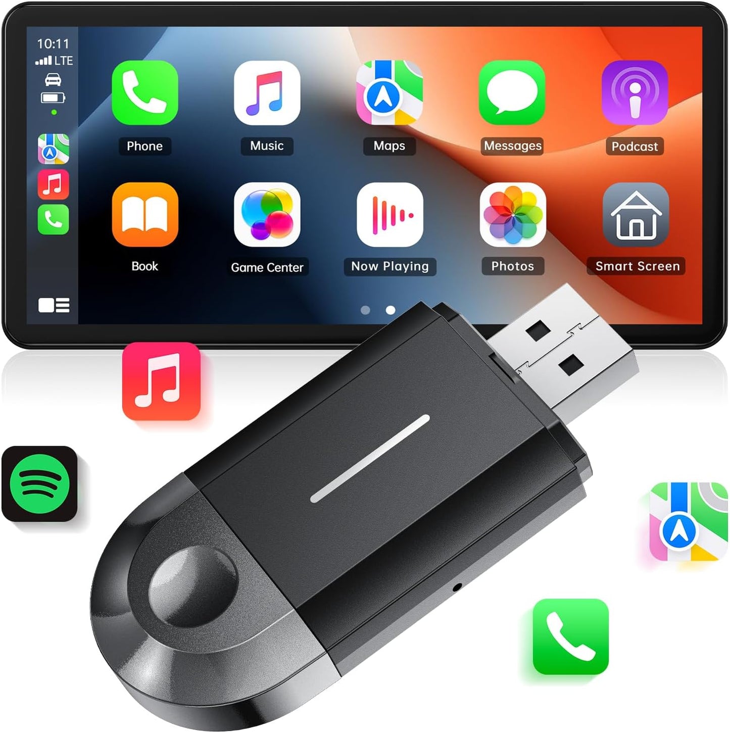 2-in-1 Wireless CarPlay & Android Auto Adapter