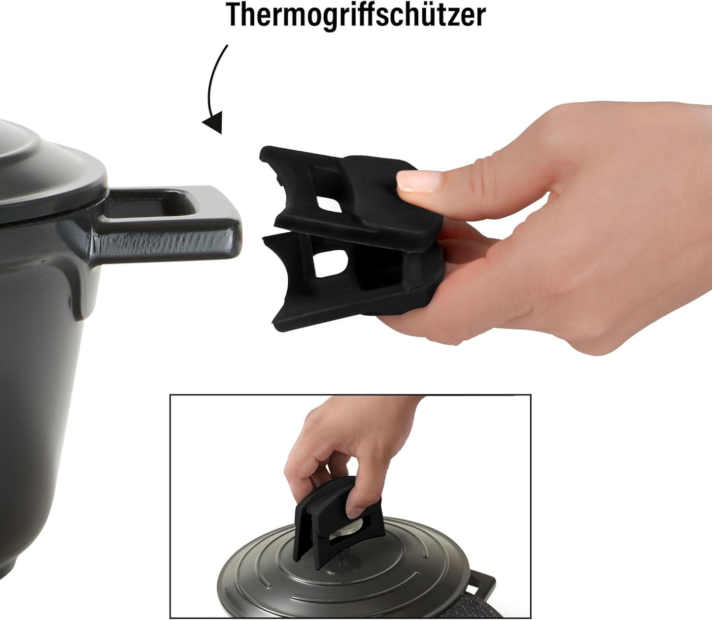 Cocotte Bräter, 20 cm Schwarz