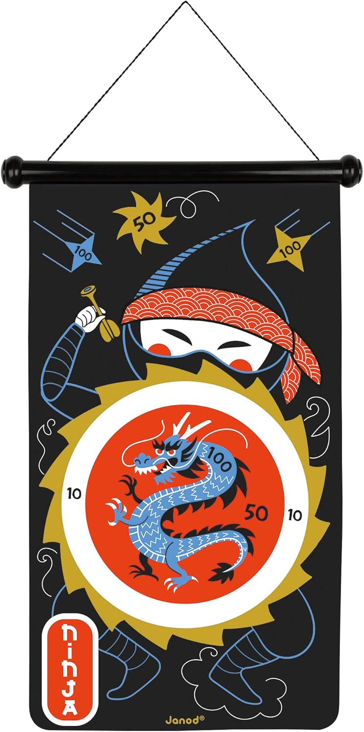 Magnetisches Dartspiel mit Ninja-Motiven, Ninja