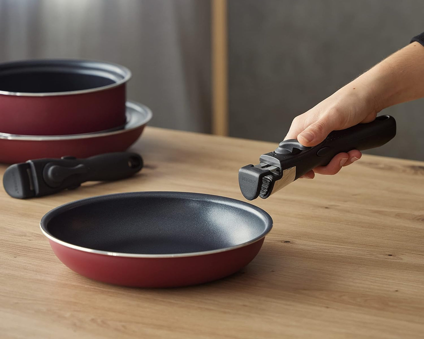 Topfset mit abnehmbarem Griff (3-teilig)