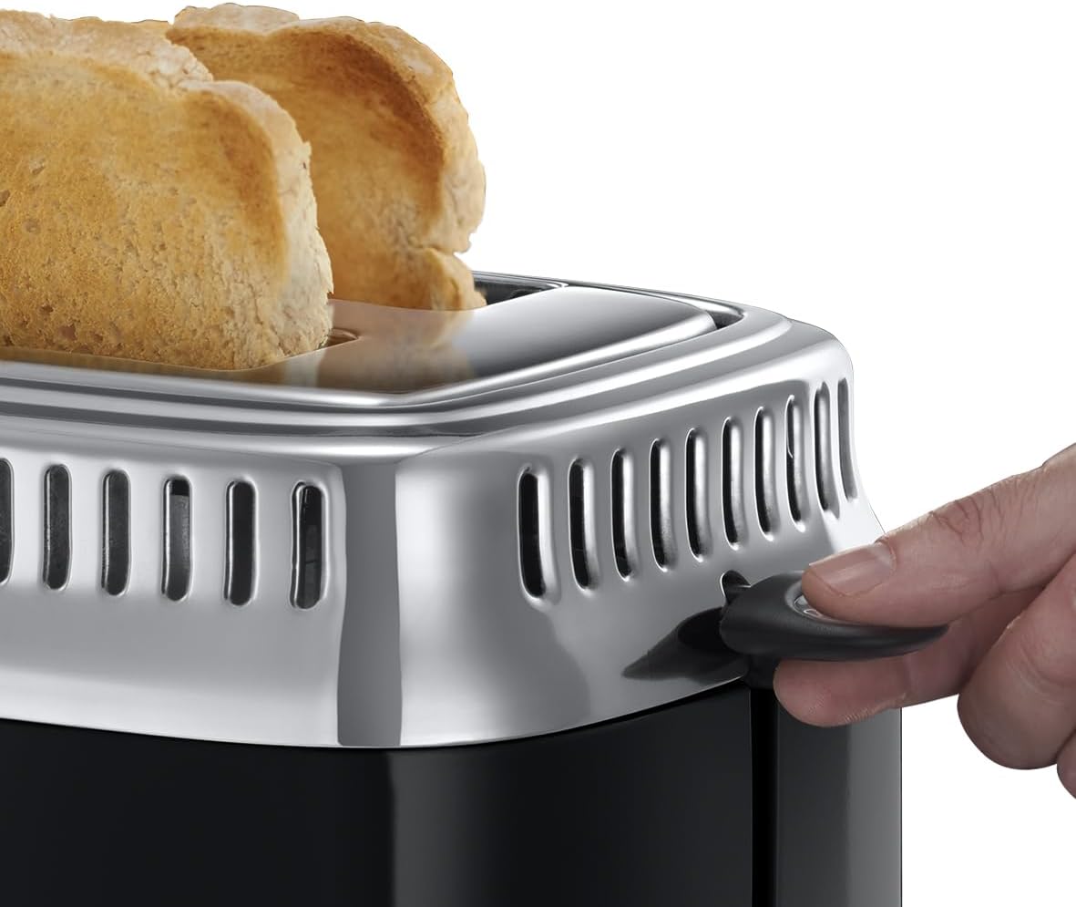 Toaster Retro mit Countdown-Anzeige, Schwarz