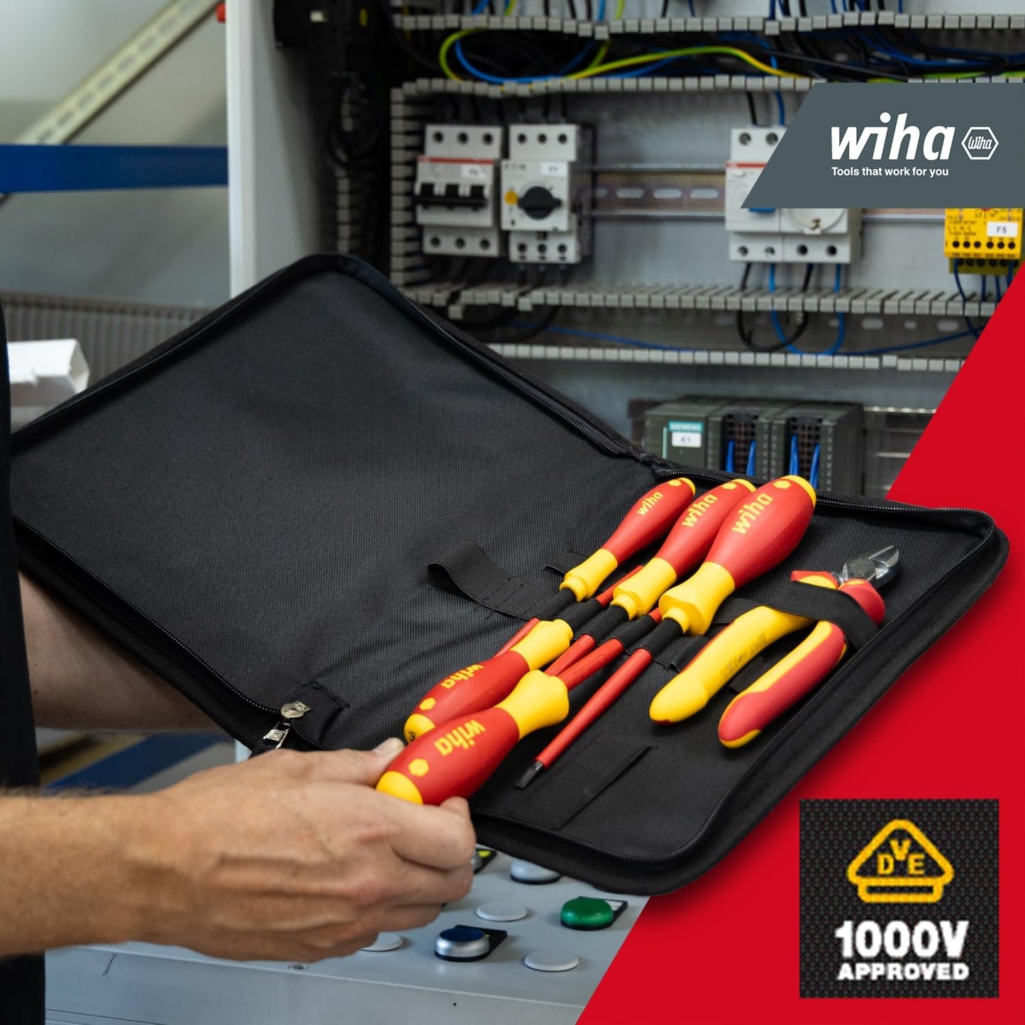 7-teiliges Werkzeug-Set für Elektriker, Set Elektriker, Seitenschneider 6-tlg.