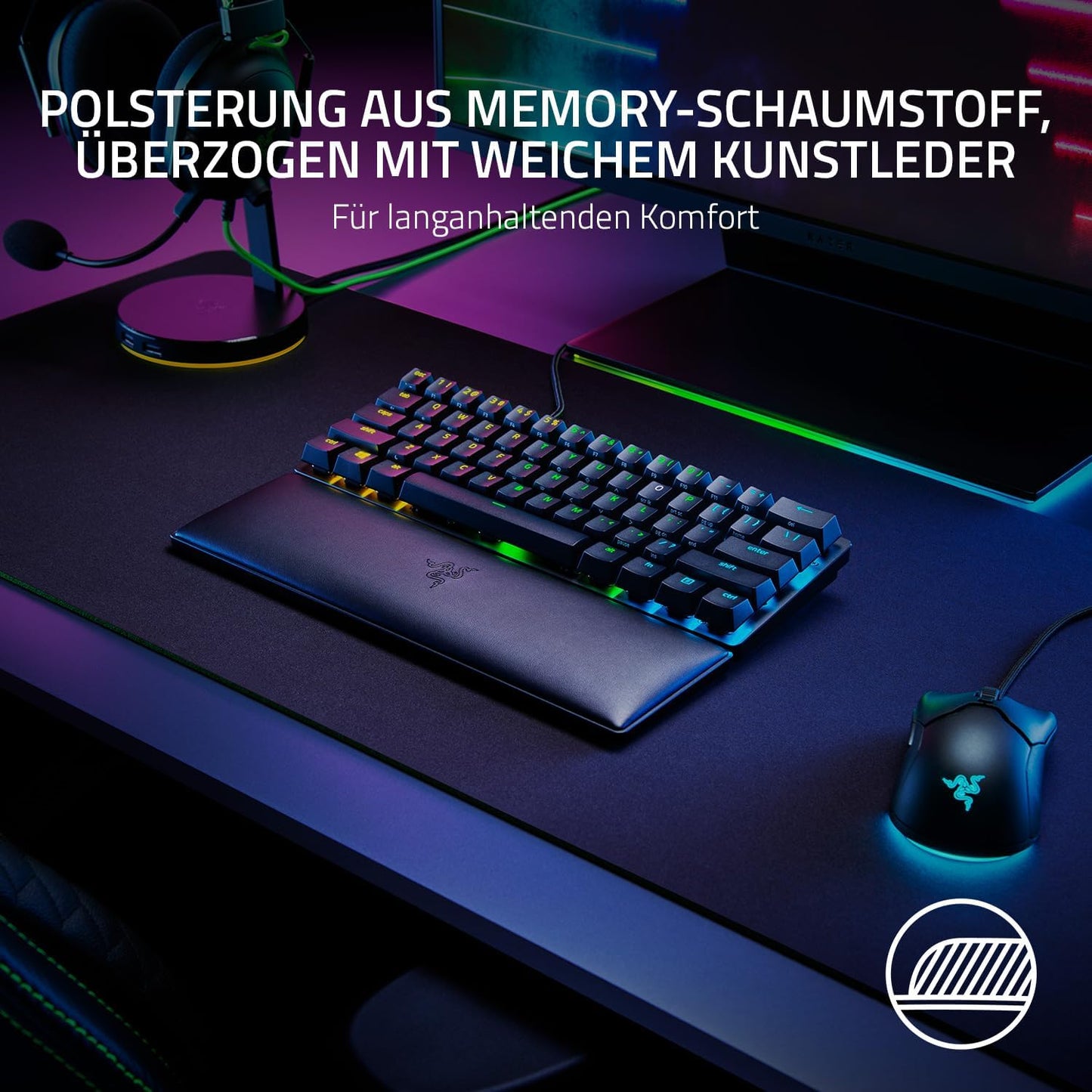 Ergonomische Handgelenkauflage für Mini-Tastaturen, Handballenauflage (Mini) Einfarbig