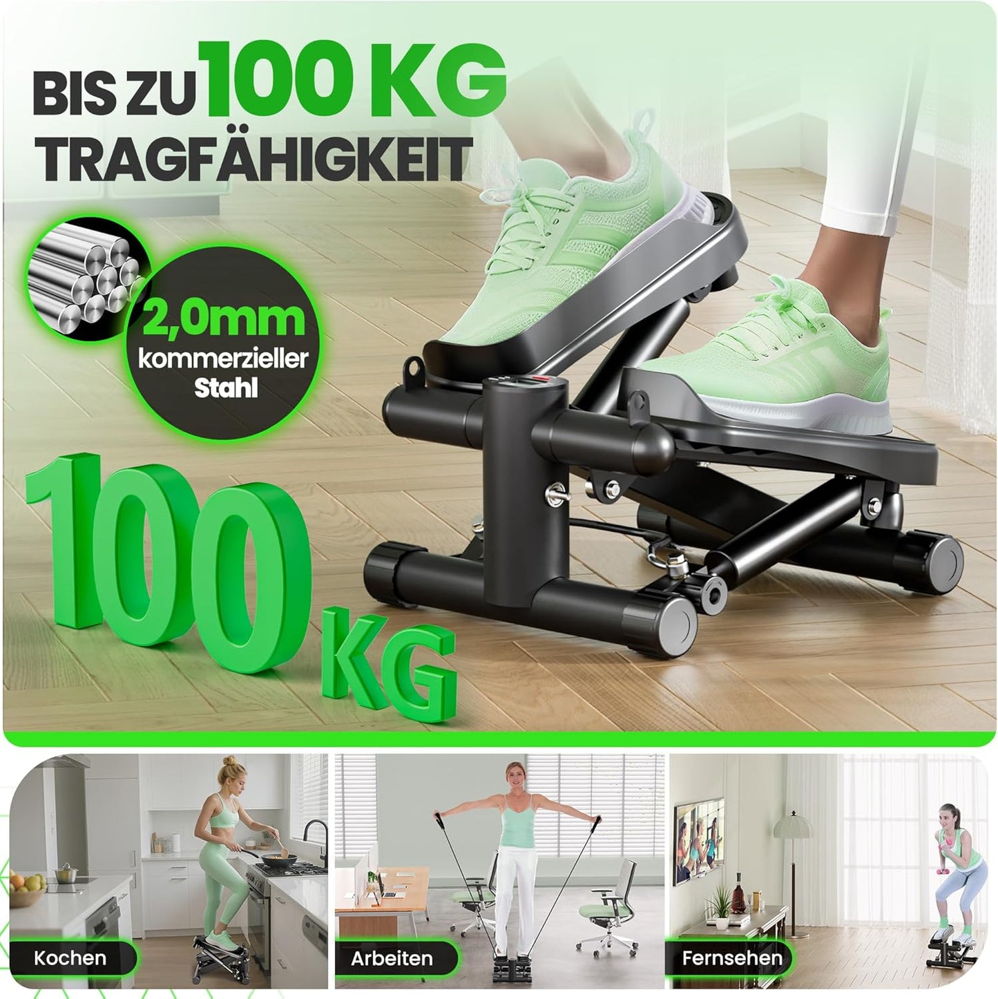 Stepper mit Power Ropes und LCD-Display