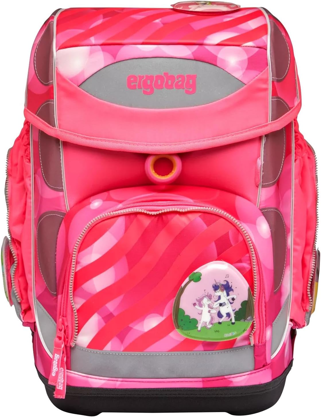 Ergonomisches Schulranzen-Set cubo, Einheitsgrösse Kuntbärbuntes Einhorn - Pink
