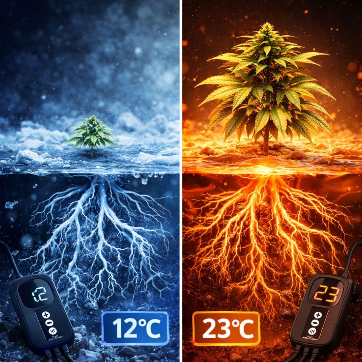 Regelbarer Heizstab für Grow-Boxen, 200 Watt