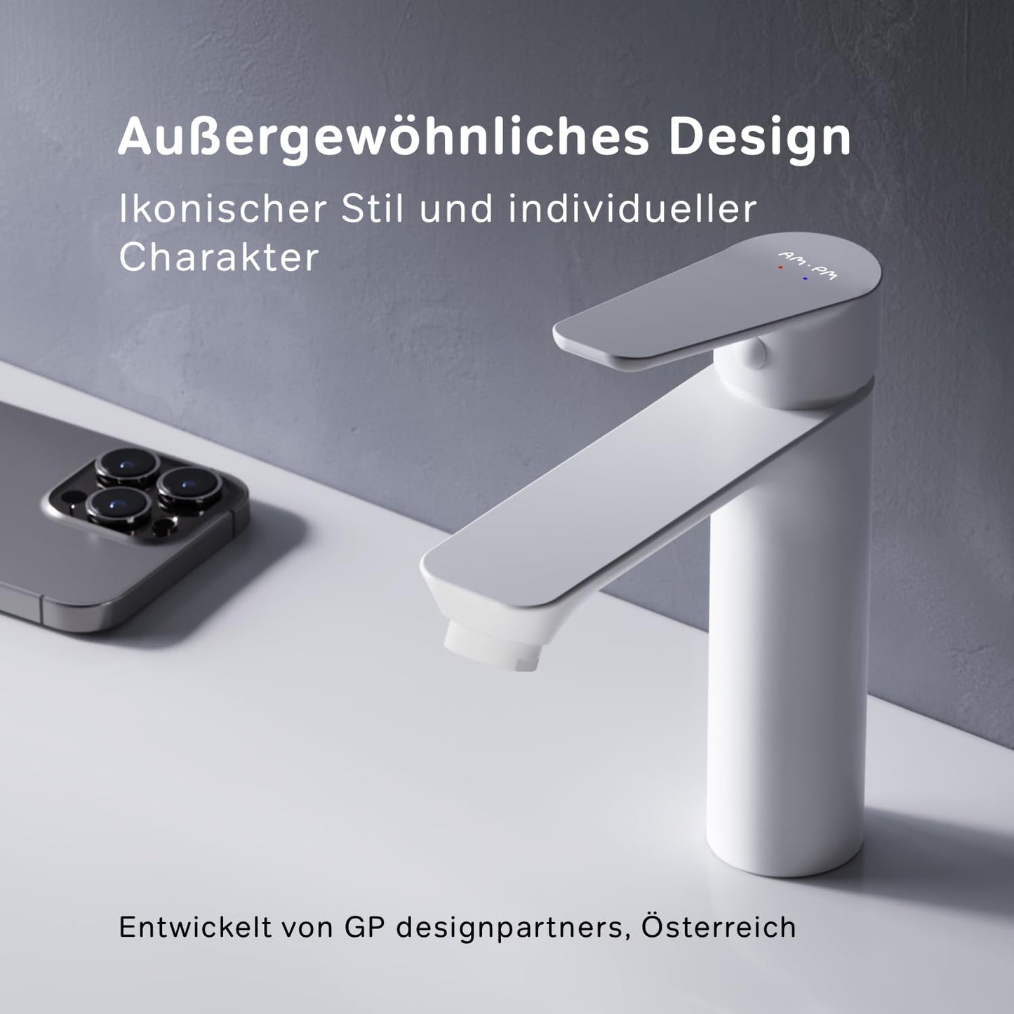 FTA02133 Hit Einhebel-Waschtischmischer, Ohne Ablaufgarnitur Weiss