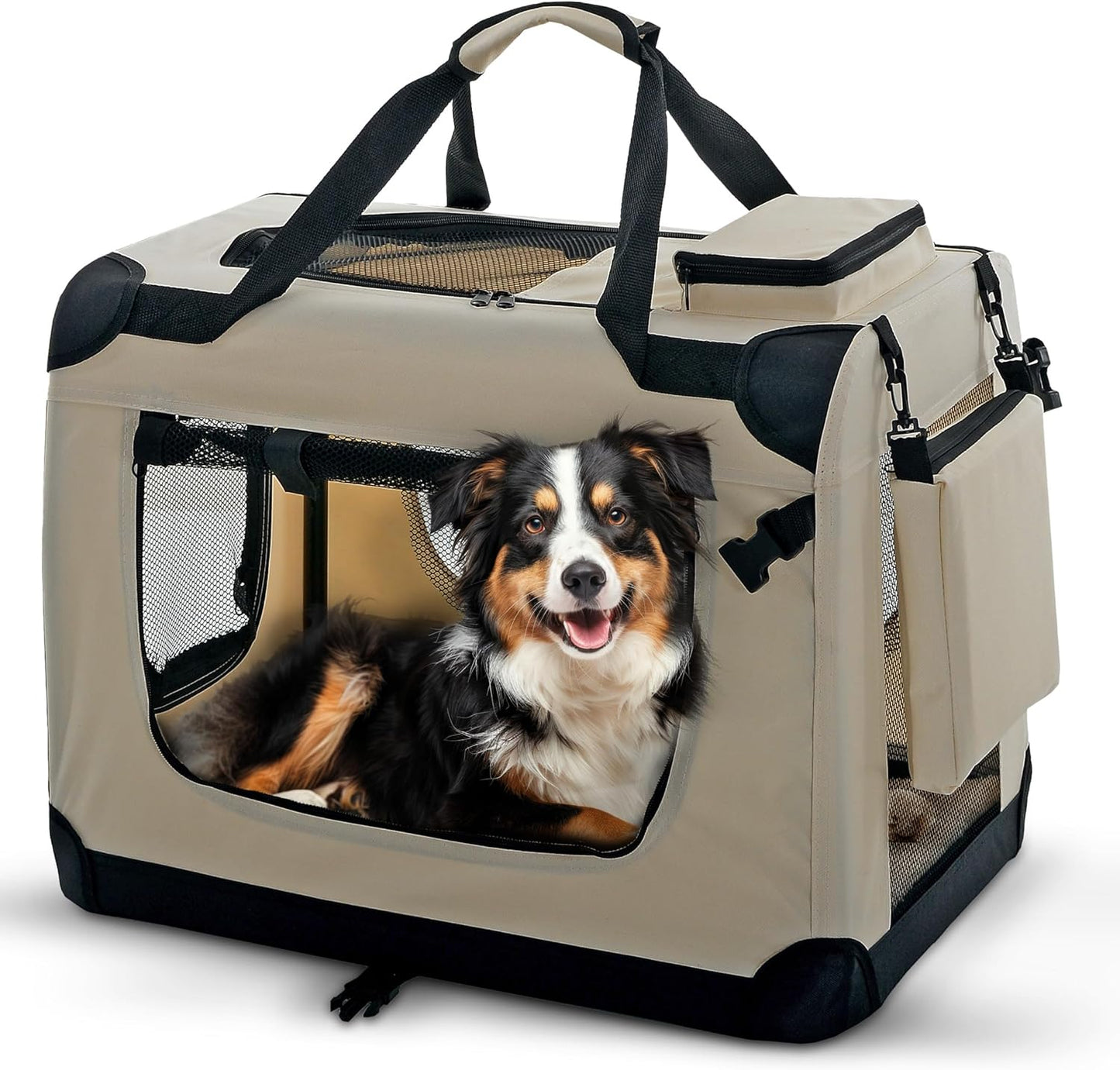 Hundebox, L 70 x B 52 x H 50 cm|Beige