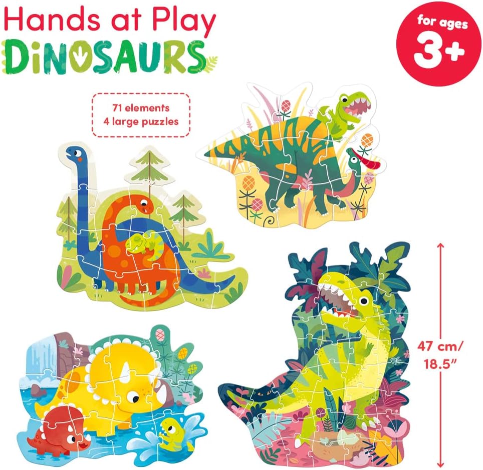 Hands at Play Dinosaurs Puzzlespiel 71 Teile 3-5 Jahre