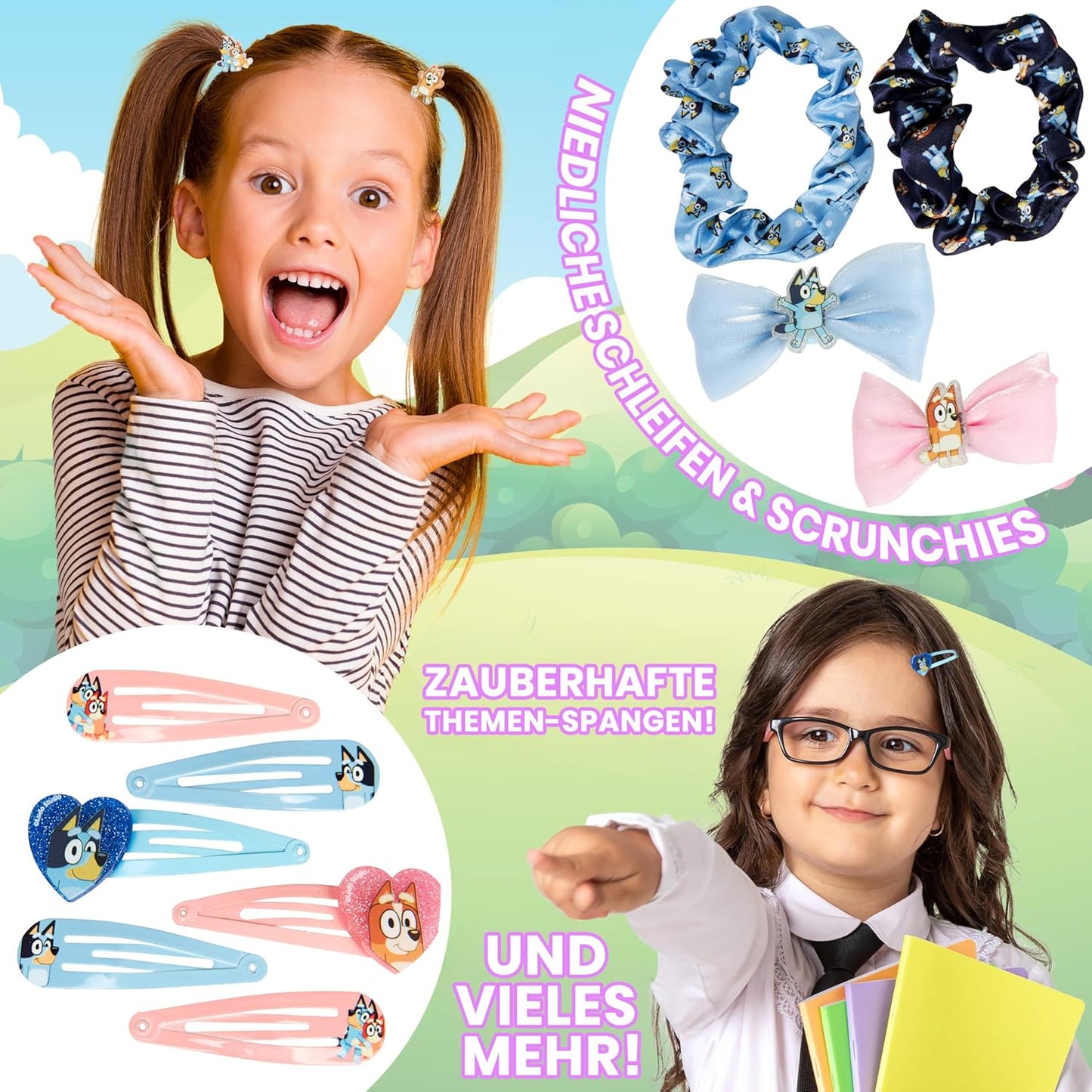 Adventskalender mit Haarschmuck