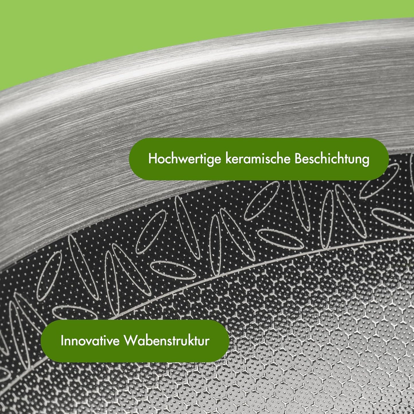 Edelstahl Wok, Wok 32 cm NEU
