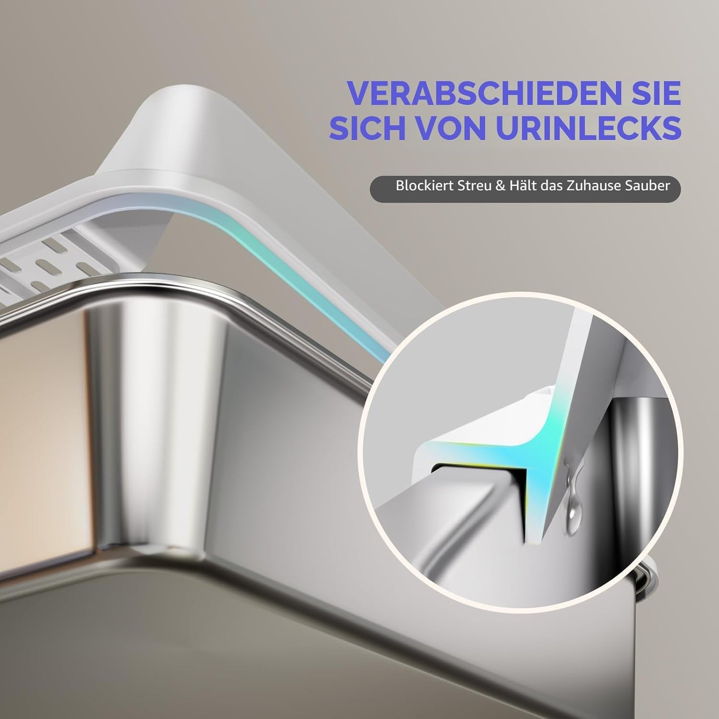 2er-Set Katzentoilette mit Schaufel, M-50x35x20cm