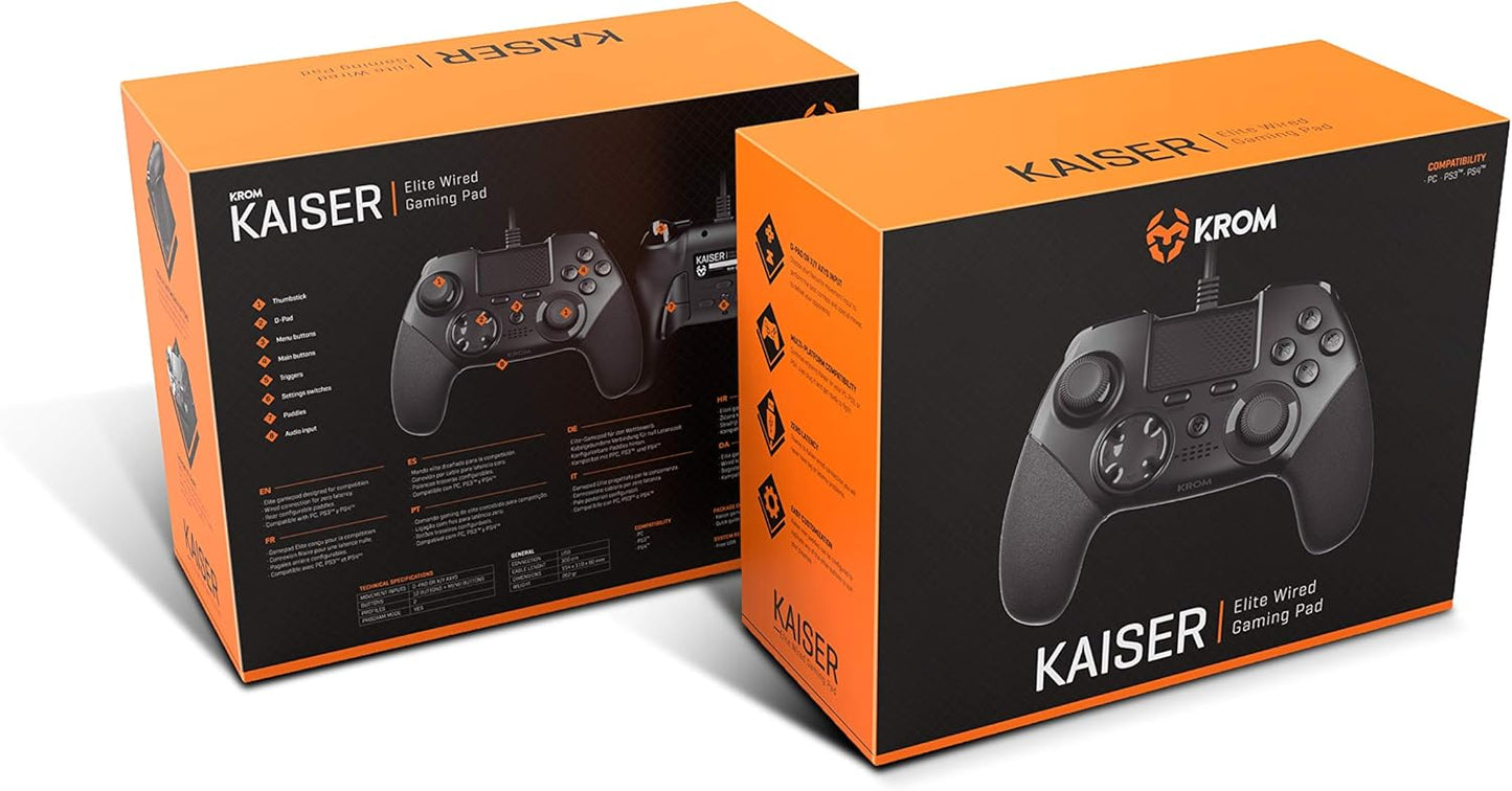 KAISER Kabelgebundenes Gamepad für PC, PS3, PS4, Kaiser