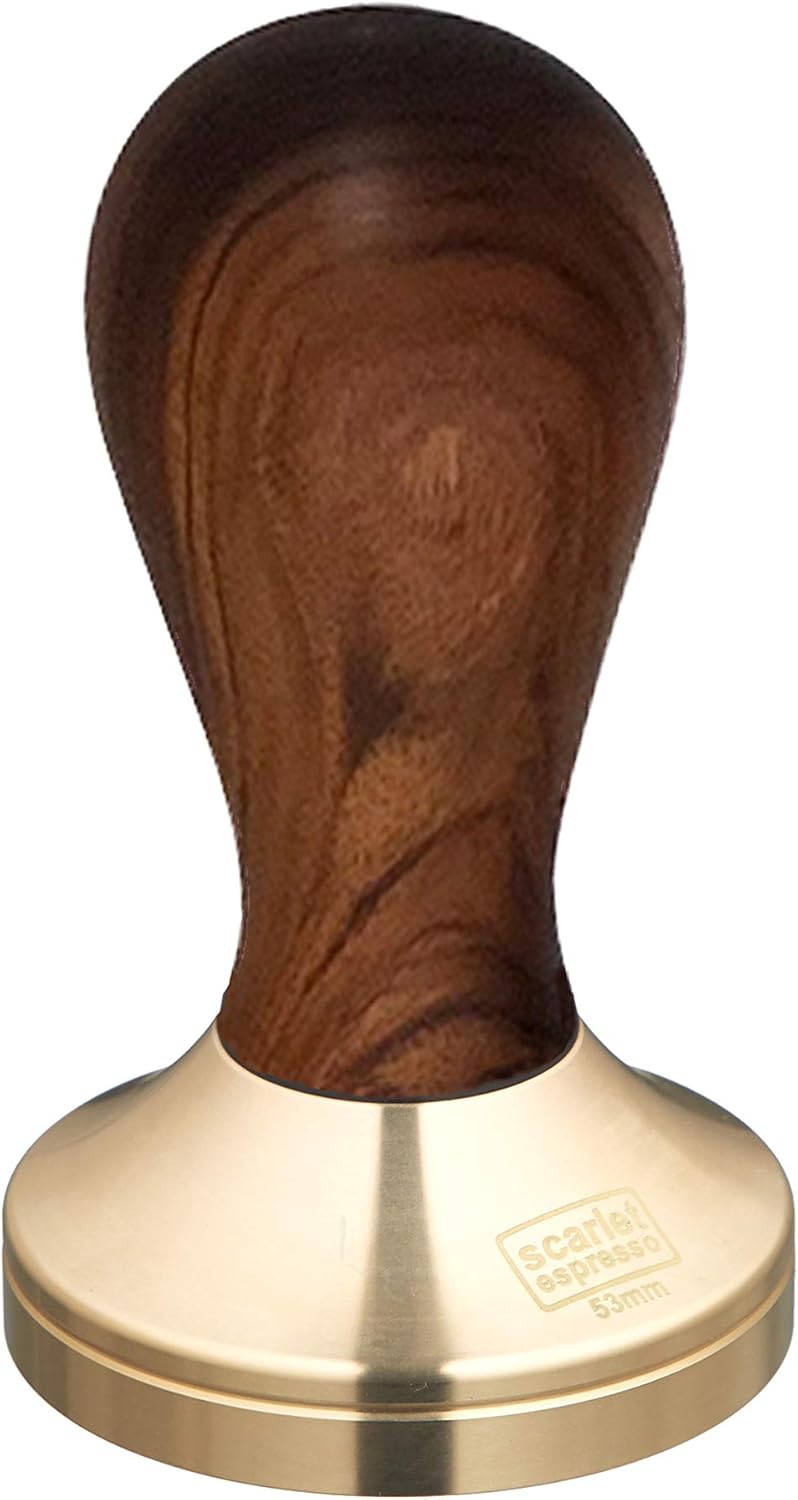 Espresso Tamper Classic Deluxe, 53 mm Sandelholz - Rot