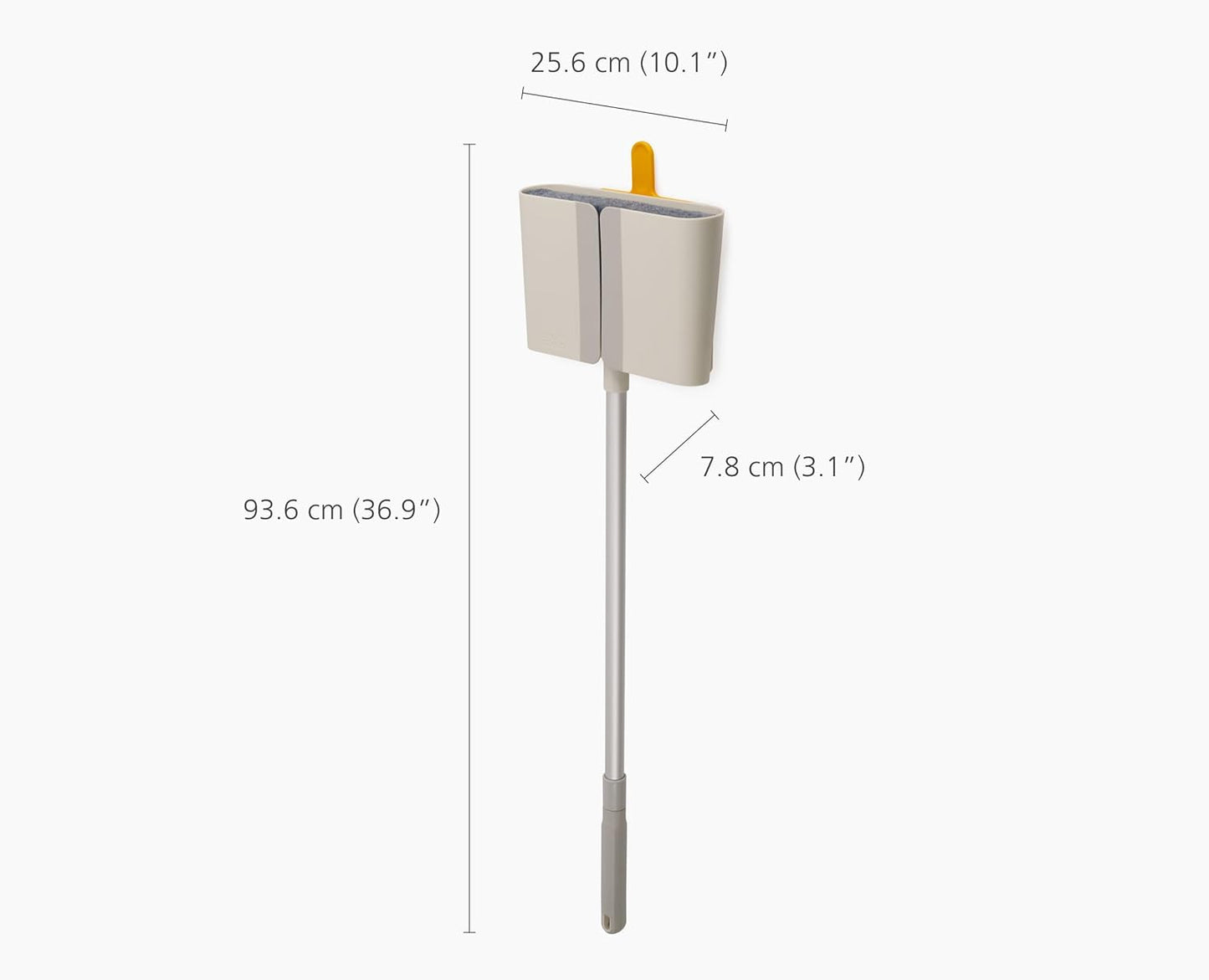 CleanTech Wandbesen mit verstellbarem Stiel und Besenabdeckung, Besen