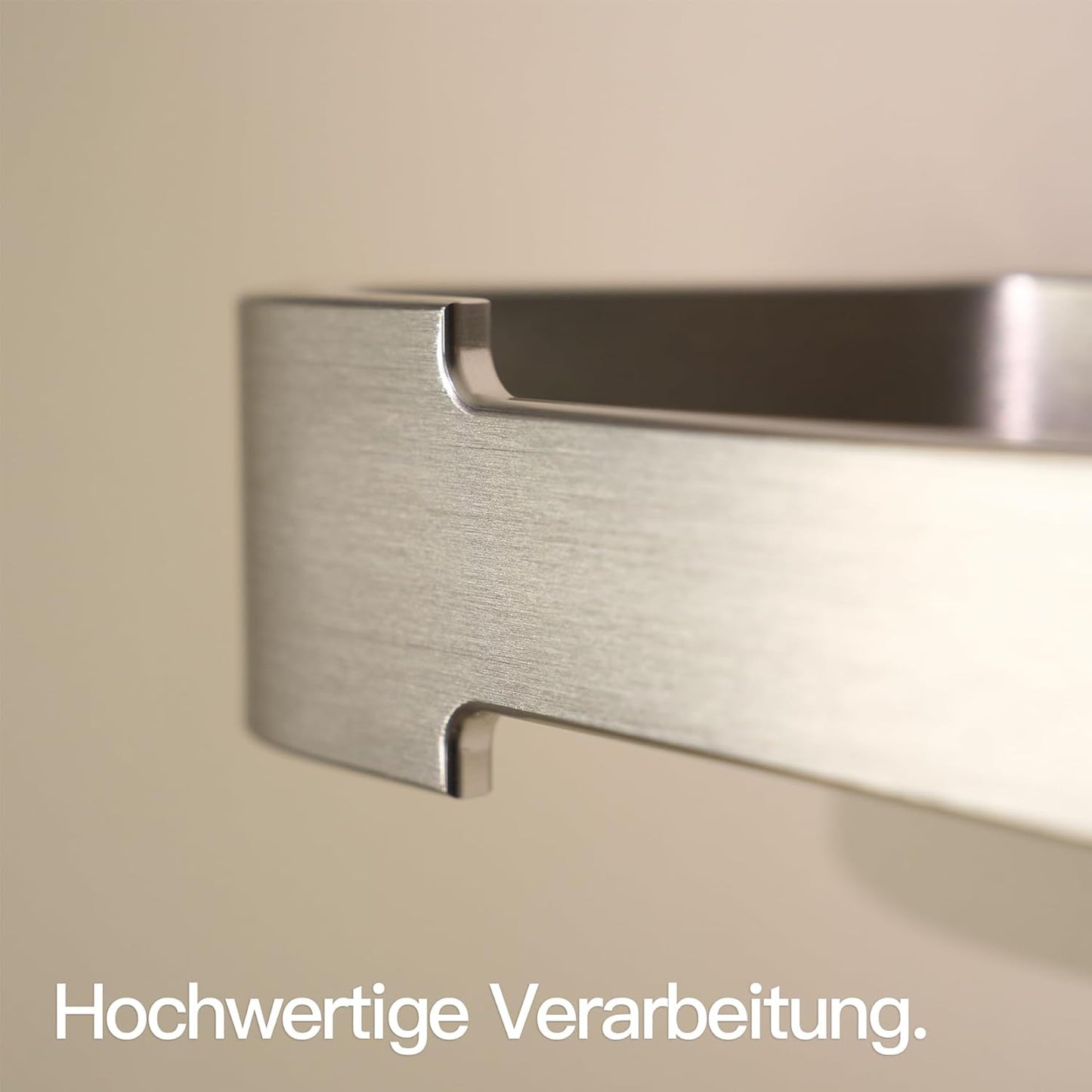 Küchenrollenhalter ohne Bohren, Silbergrau Gebürstet