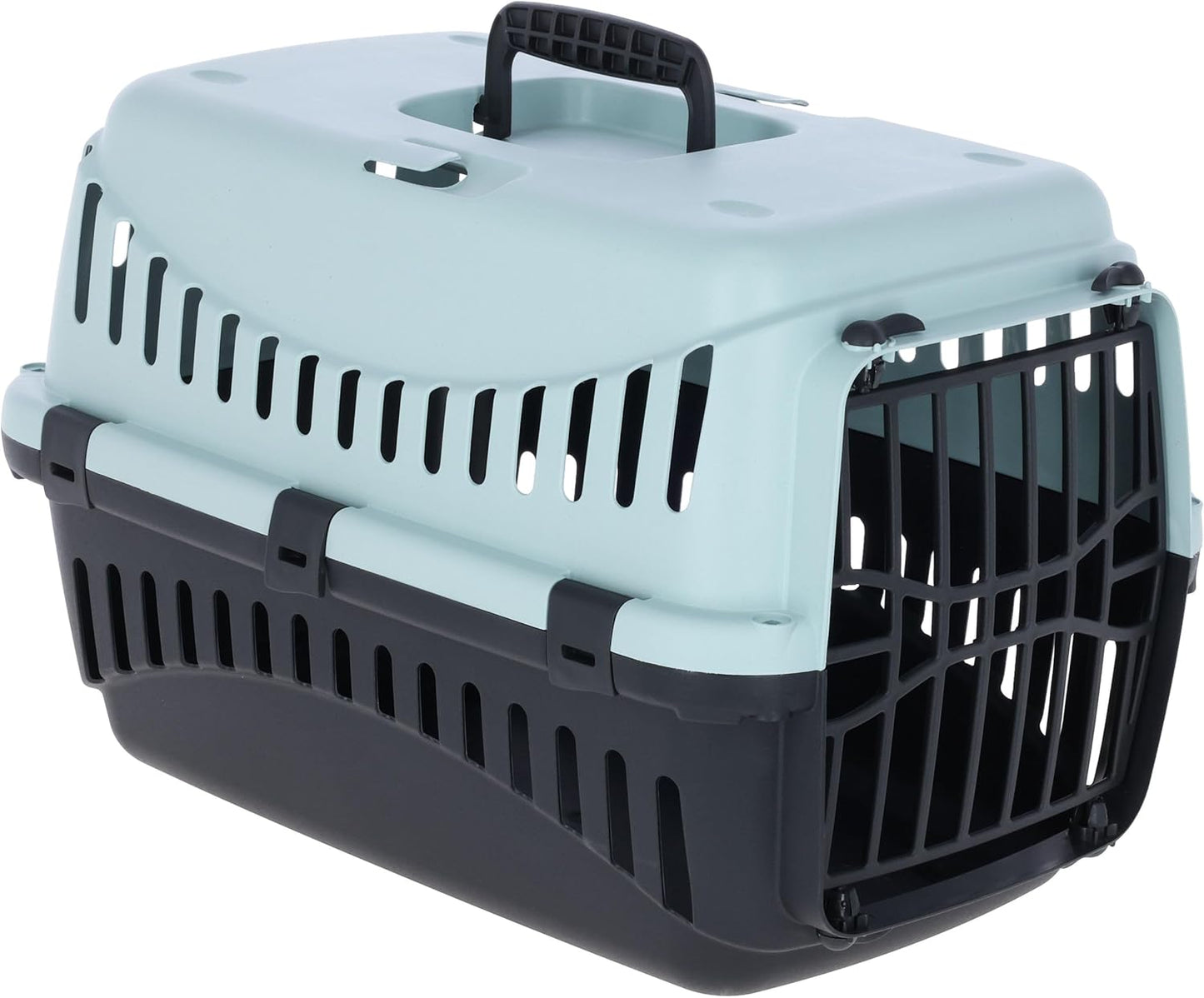 Transportbox Expedion für kleine Haustiere (45x30x30 cm), blau/schwarz