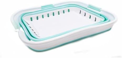 Faltbarer Wäschekorb, White/Lake Green 1