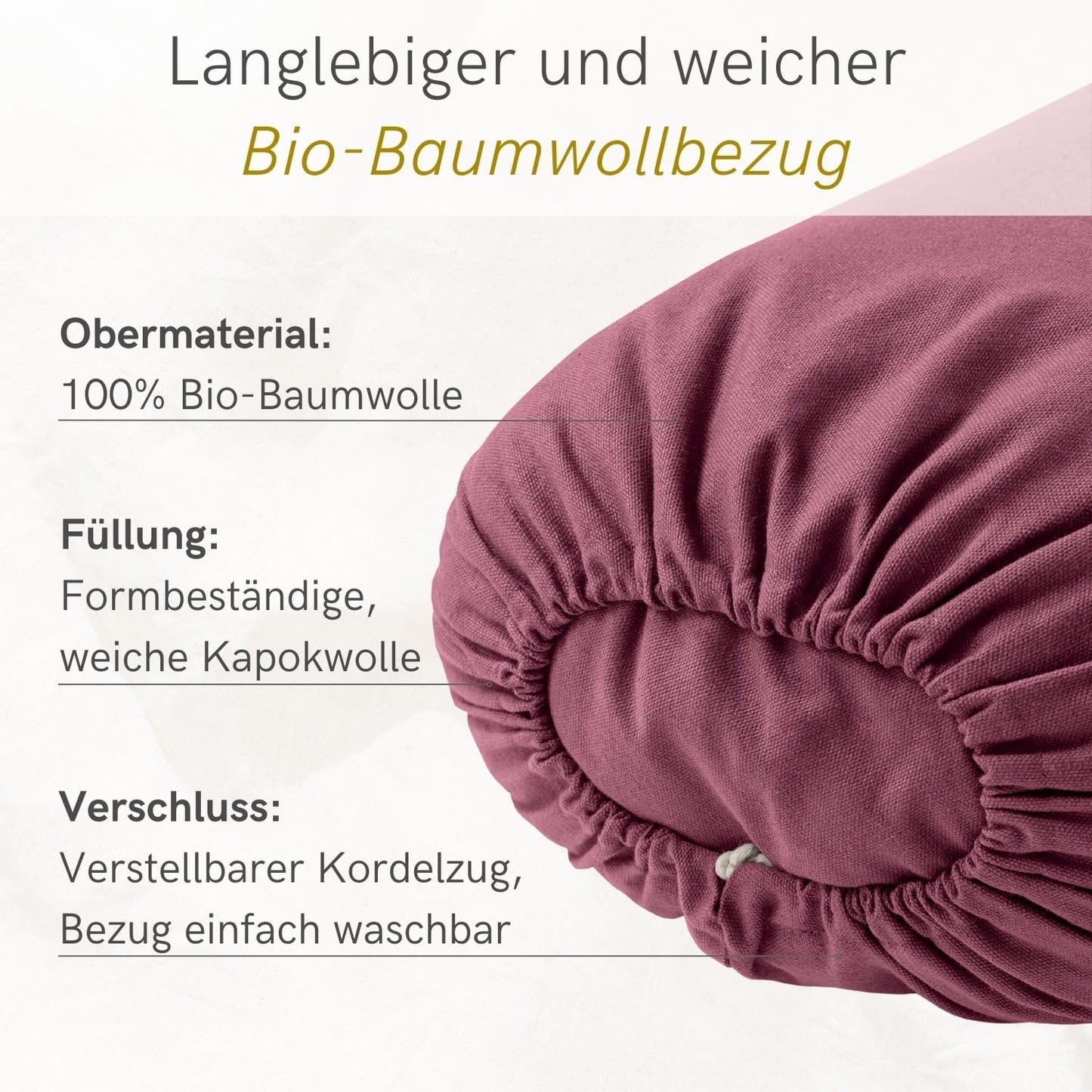 Yoga Bolster, Aubergine