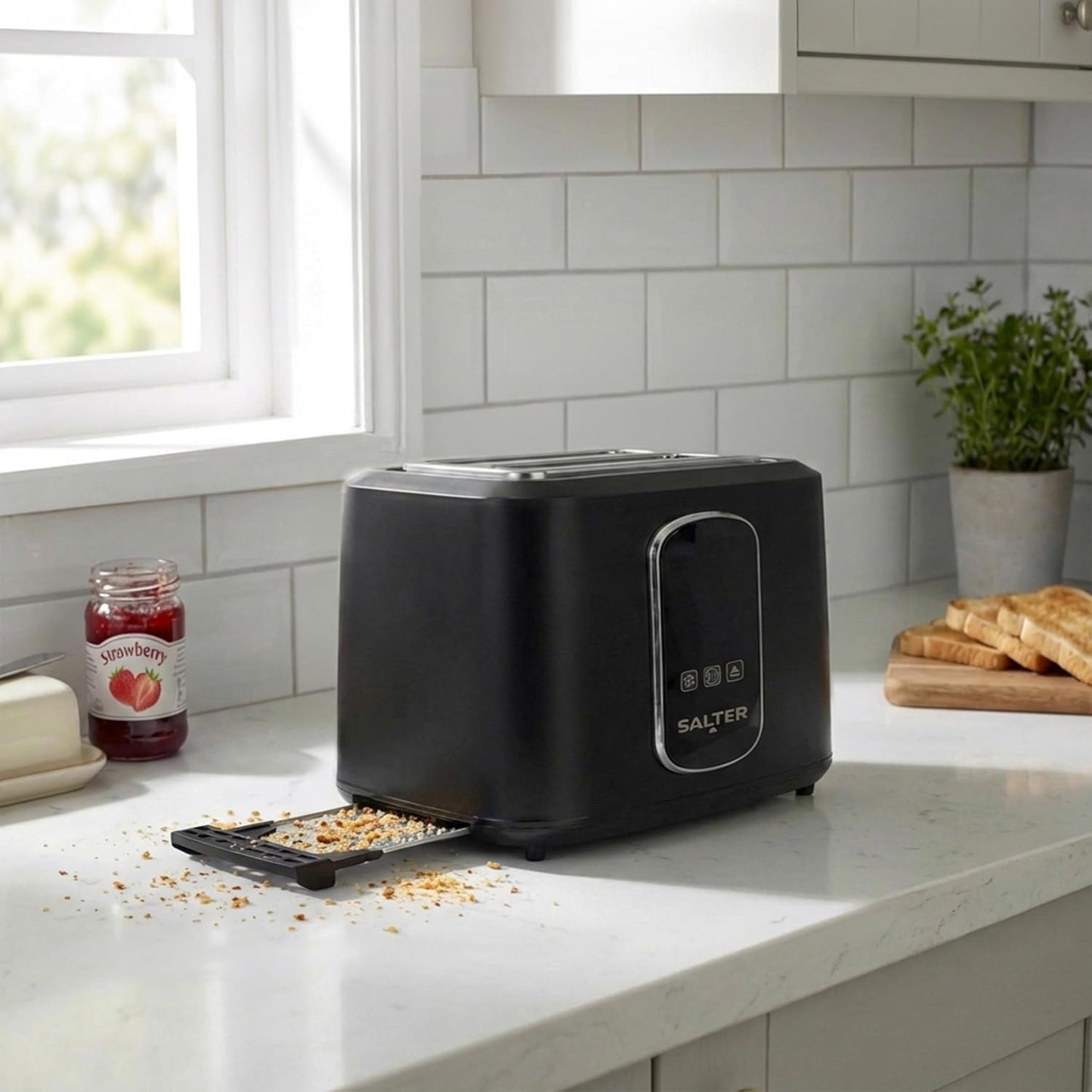 Digitaler 2-Scheiben-Toaster mit LED-Display