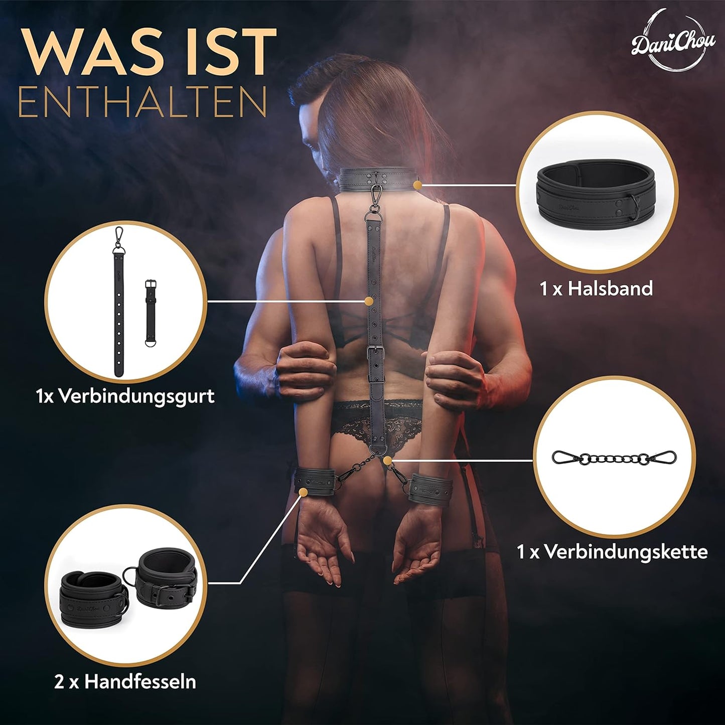 Bondage Set mit Halsband & Fesseln