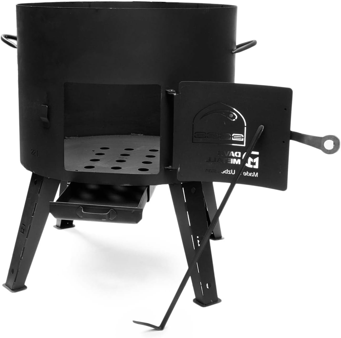 Uchag Campingofen-Set mit 10L Kasan & Zubehör, 10L rund+zubehör