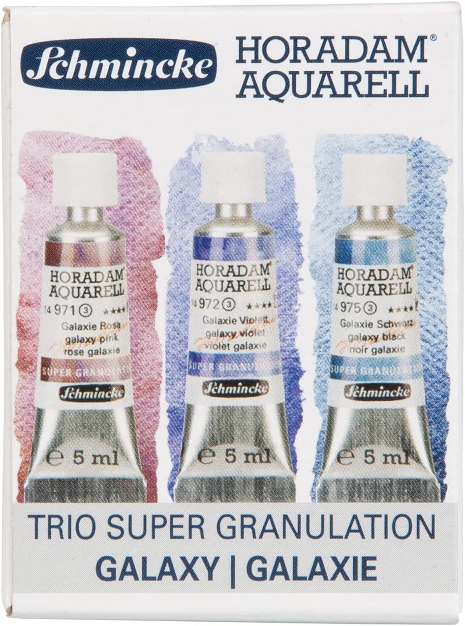 Super Granulation Aquarellfarben-Set Galaxie, 3 x 5 ml Tuben Galaxie