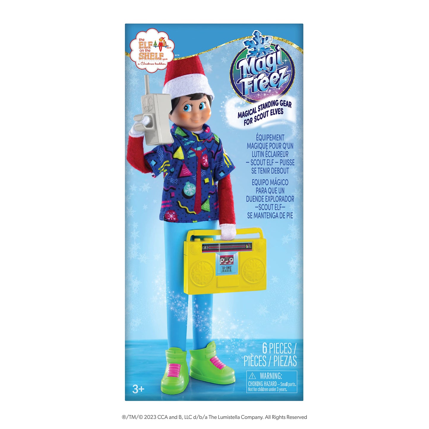 MagiFreez Retro 80's Elf-Outfit mit Boombox, Retro Rad 80's Gear