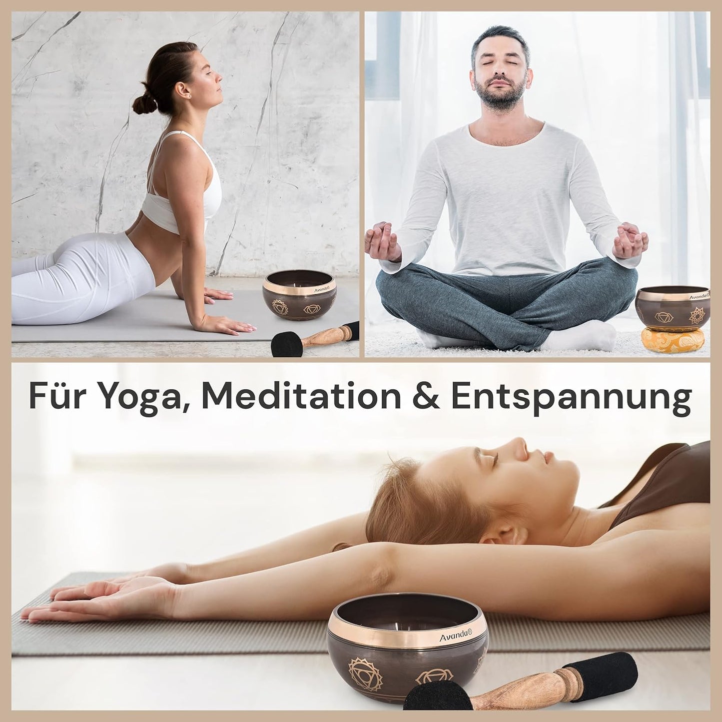 Klangschalen-Set für Meditation und Entspannung
