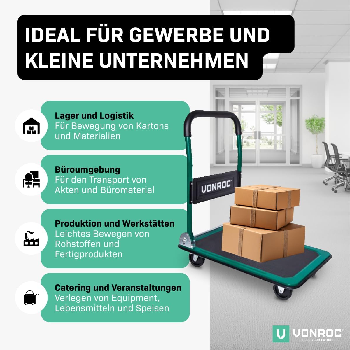 Klappbarer Transportwagen, 150 kg
