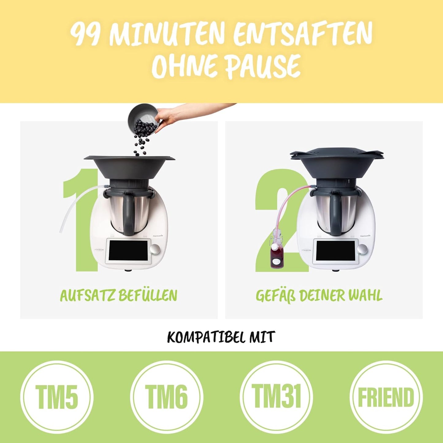 Dampfentsafter für Thermomix Modelle TM6/TM5/TM31, Entsafter Tm6/Tm5/Tm31/Tmfriend