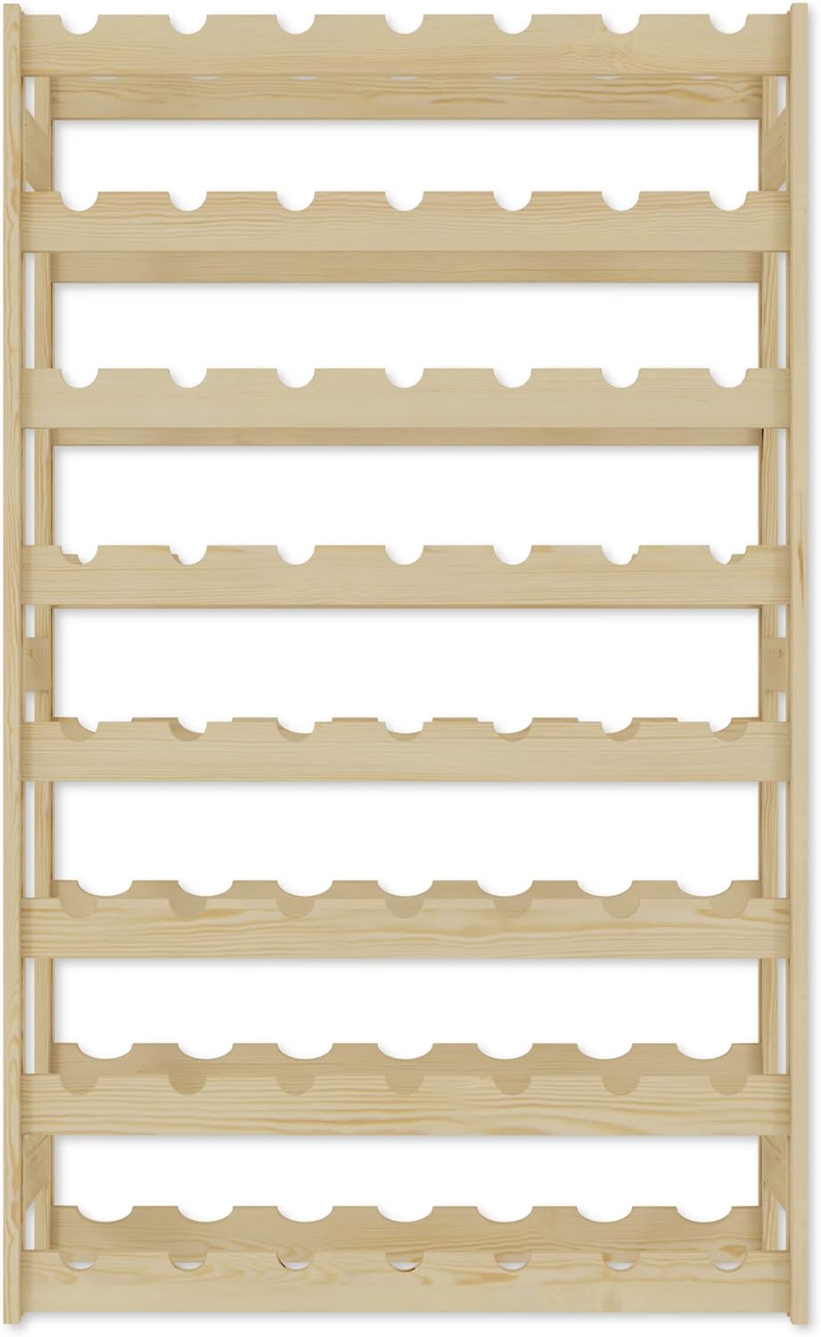 Weinregal, Natur RW-1-56, 118 x 72,5 x 25, 7 liegen, 56 Flaschen