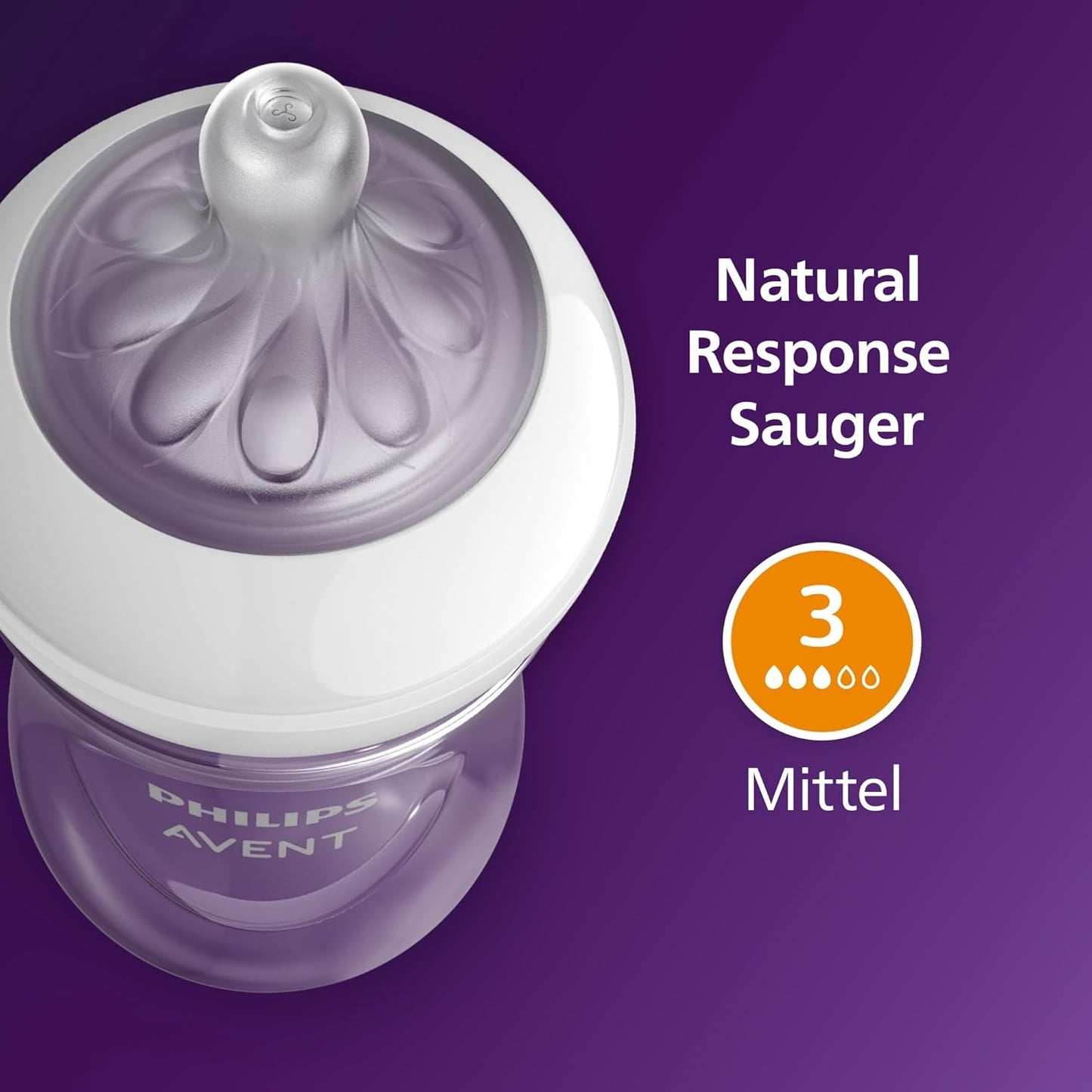 Natural Response Babyfläschchen-Set, Grün 1 stück (3er Pack)