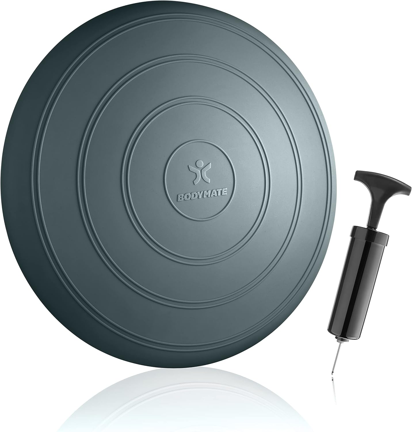 Ballsitzkissen Comfort mit Pumpe, GRAU-BLAU